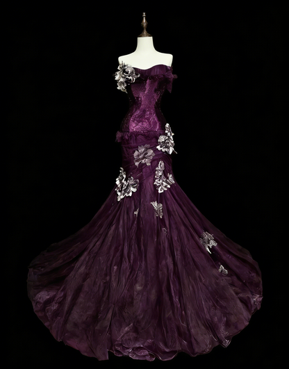 Fairy Black Long Prom Dresses Tulle Halter Mermaid Evening Dresses Applique Sleeveless Party Dresses ED06242