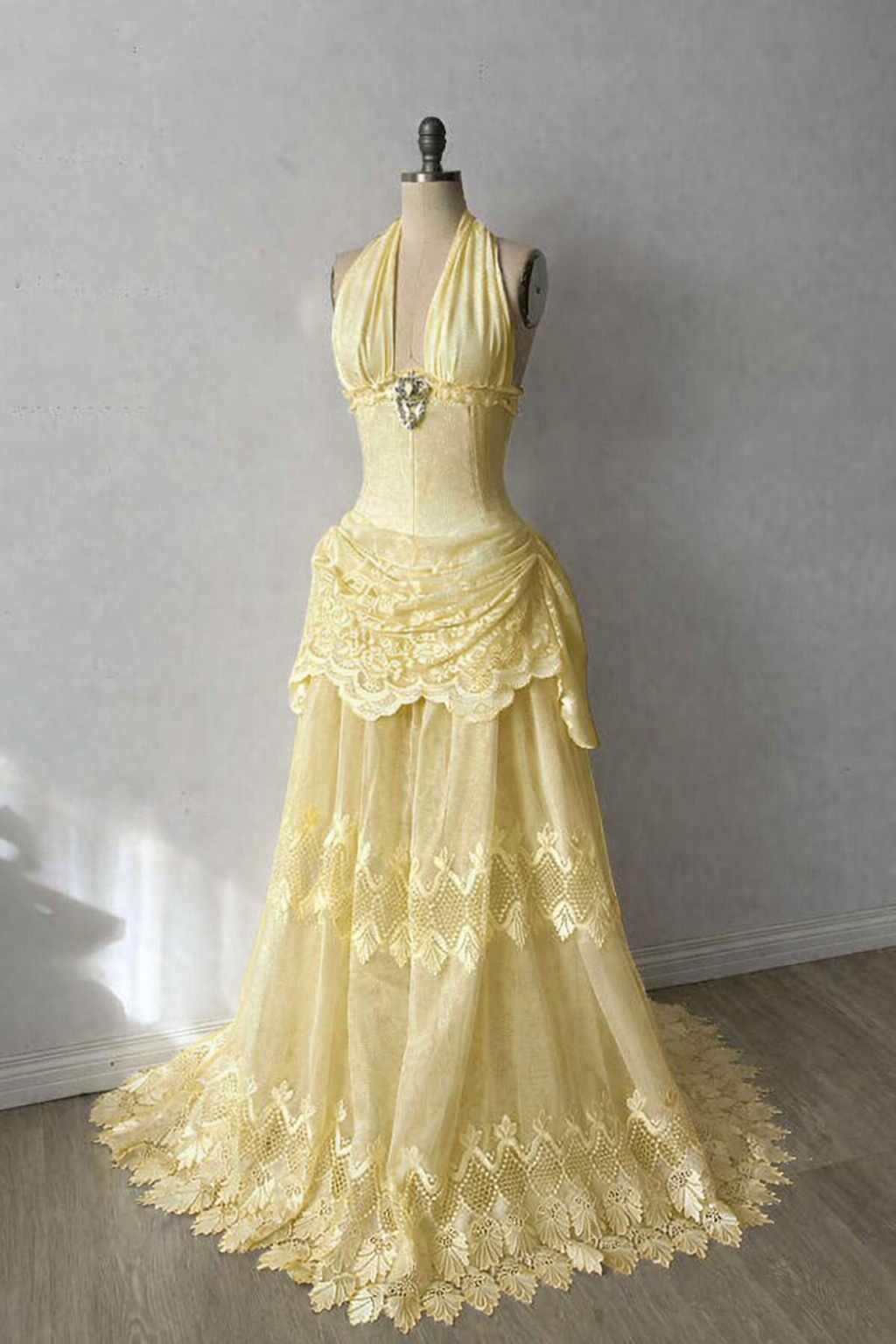 Chic Sheath Blue Long Prom Dresses Tulle V-neck Evening Dresses Sleeveless Party Dresses ED06297