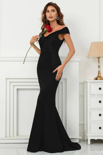 Dark Green Off-The-Shoulder Mermaid Sweetheart Evening Dress On Sale