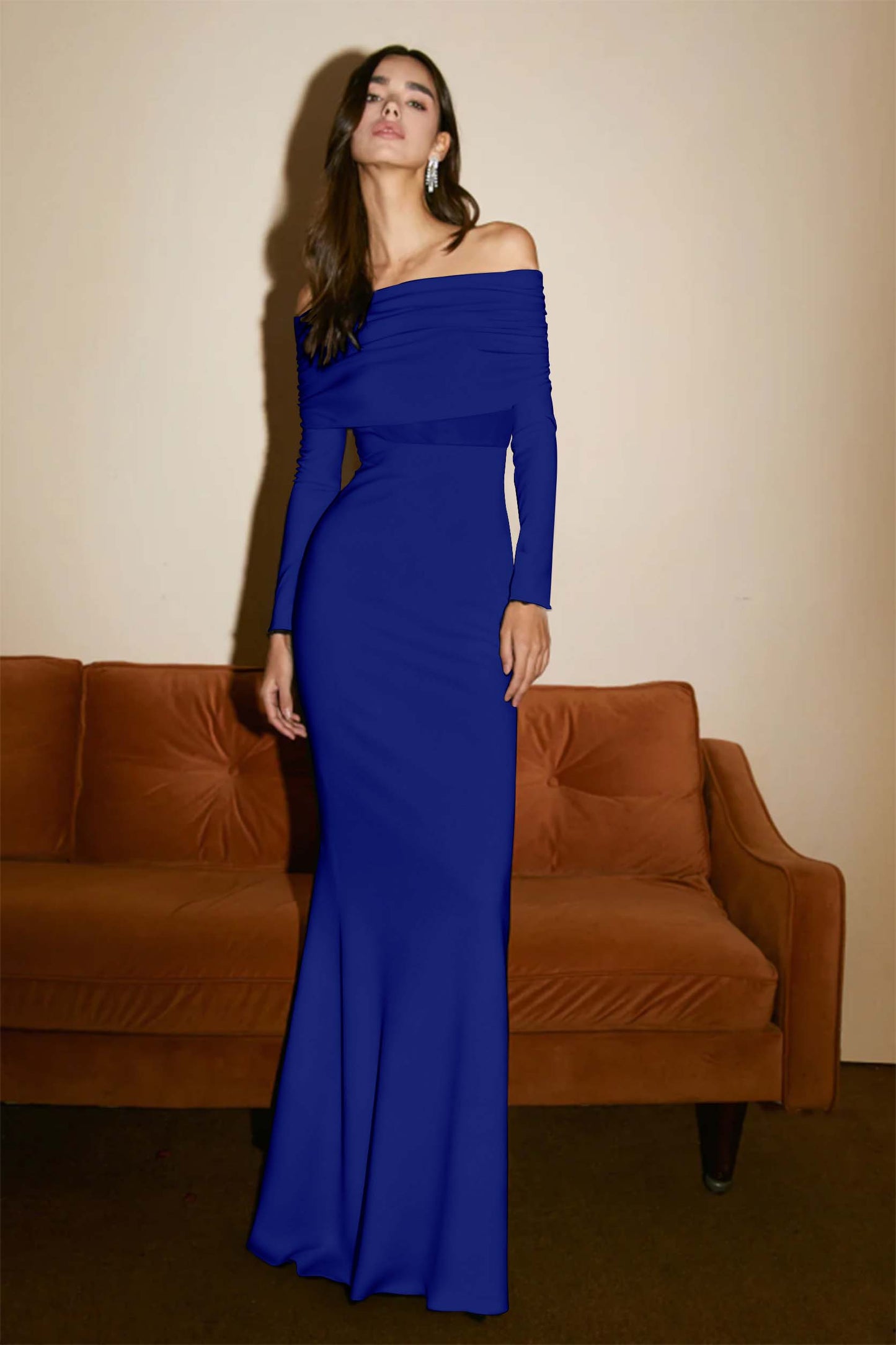 Black Strapless Elegant Hot Selling Long Sleeves Prom Dress