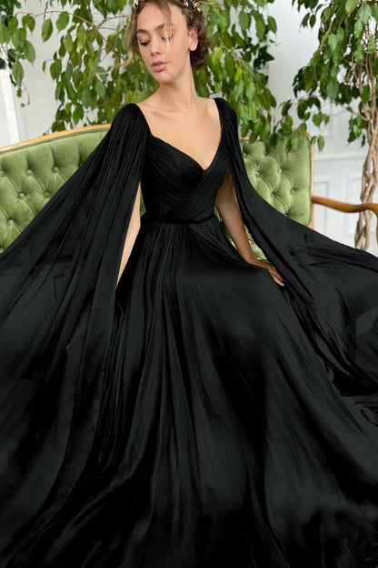 Elegant Green Long Puffy Sleeves Formal Prom Dress Sweetheart Tulle With Split