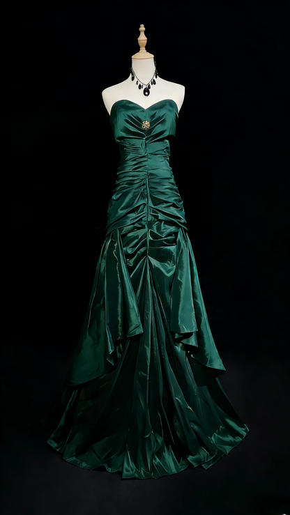 Elegant Burgundy Birthday Dresses, Sweetheart Sheath Long Prom Dresses, Satin Sleevless Evening Dresses EP06499