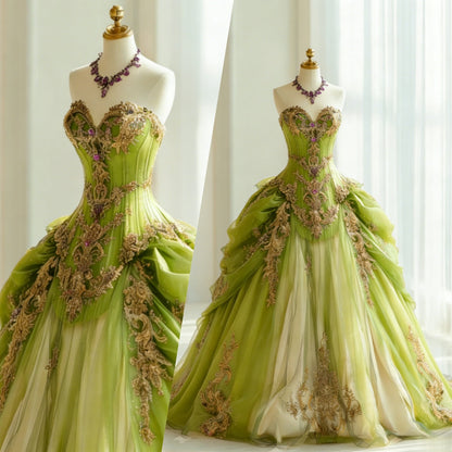 Gorgeous Purple Birthday Dresses, Sweetheart A-Line Long Prom Dresses, Appliques Tulle Quinceanera Dresses EP06500
