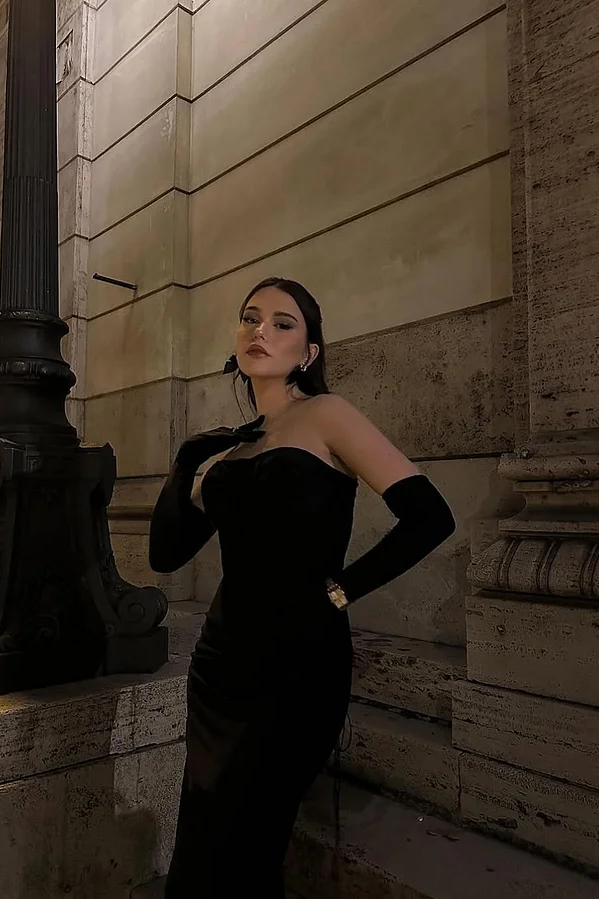 Glamorous Black  Long Sleeves Strapless Square Mermaid Prom Dress