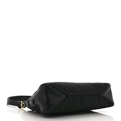 Re-Nylon Vitello Large Aimee Shoulder Bag Black