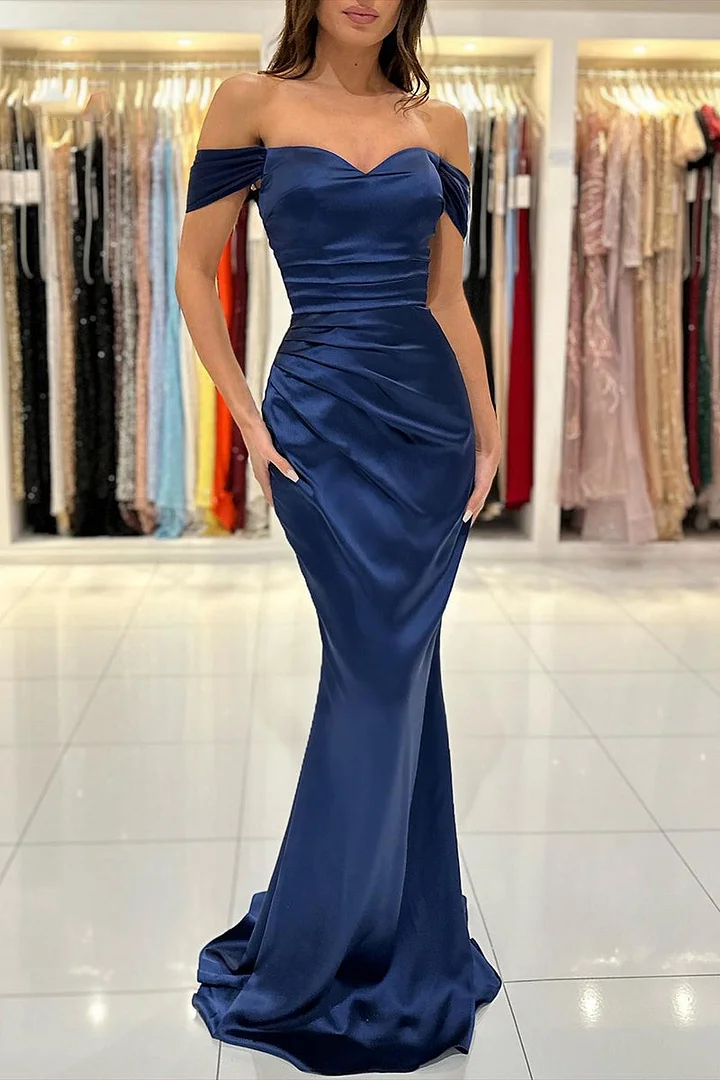 Off-The-Shoulder Mermaid Slim Prom Dress