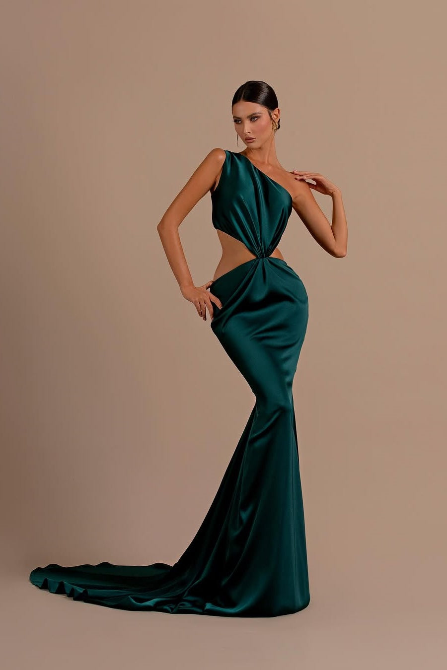Sexy Sleeveless Asymmetric Mermaid Prom Dress