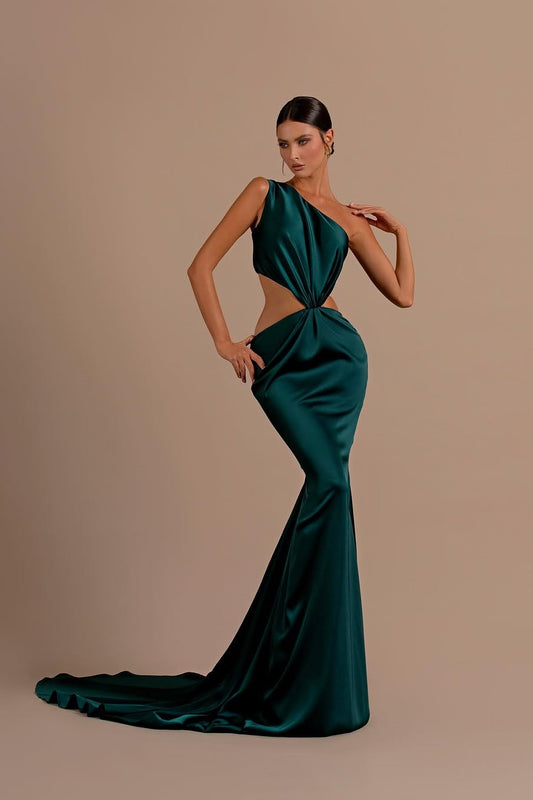 Sexy Sleeveless Asymmetric Mermaid Prom Dress