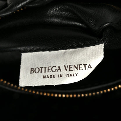 Nappa Intrecciato Small Cobble Messenger Bag Black