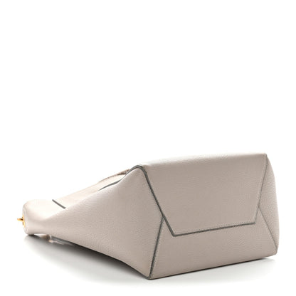 Soft Grained Calfskin Small Sangle Bucket Bag Light Taupe
