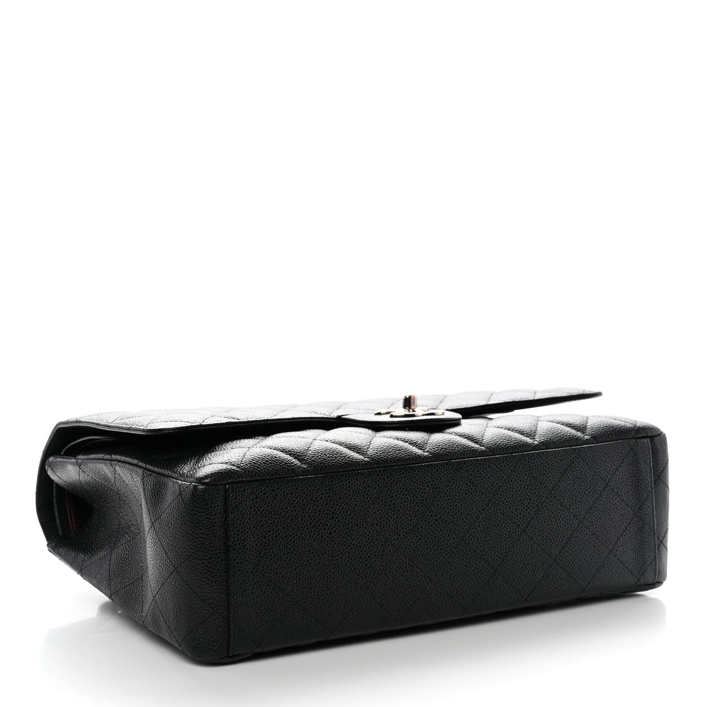 Caviar Quilted Maxi Double Flap Black