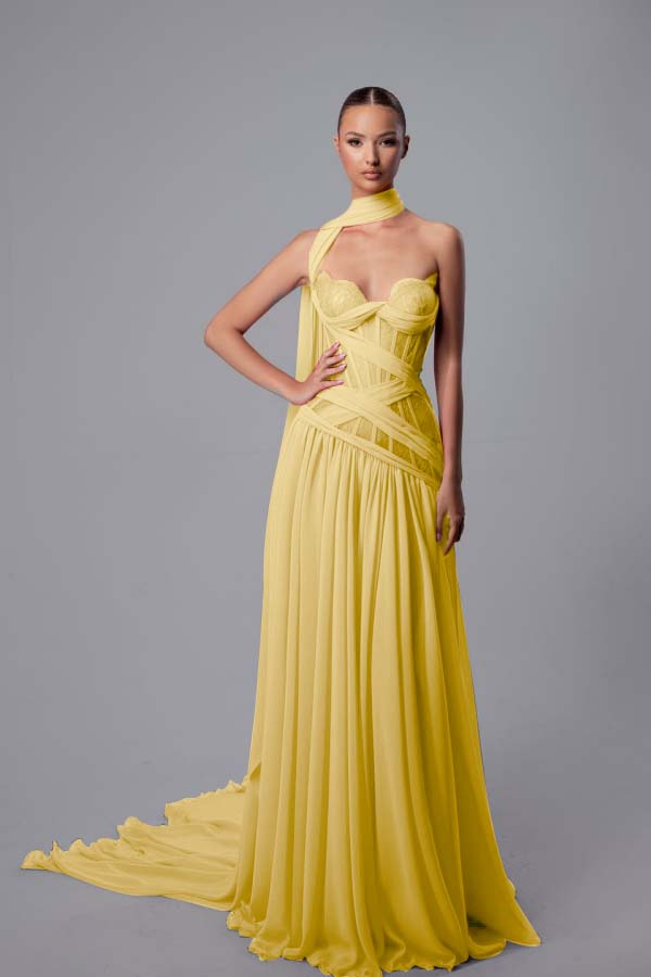 Stunning Fuchsia Chiffon Sleeveless Sweetheart Lace Prom Dress with Scarf