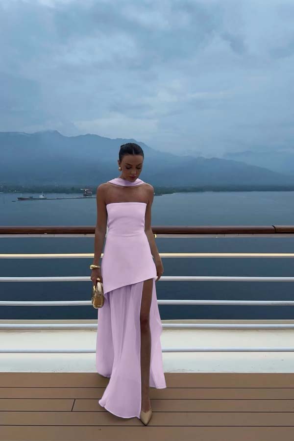 White Square Sleeveless Beautiful Prom Dress