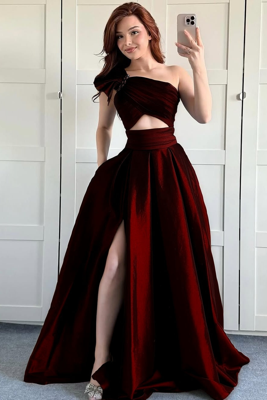 Sleeveless Asymmetric A-Line Beads Prom Dress