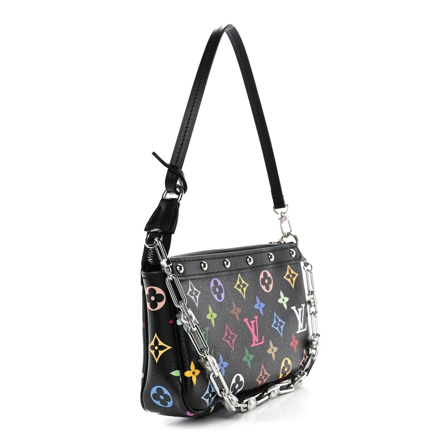 LV X TM Monogram Multicolor Pochette Accessories Black