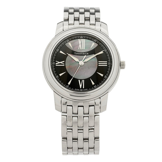 Stainless Steel Black Mother of Pearl 37mm Mark Quartz Watch