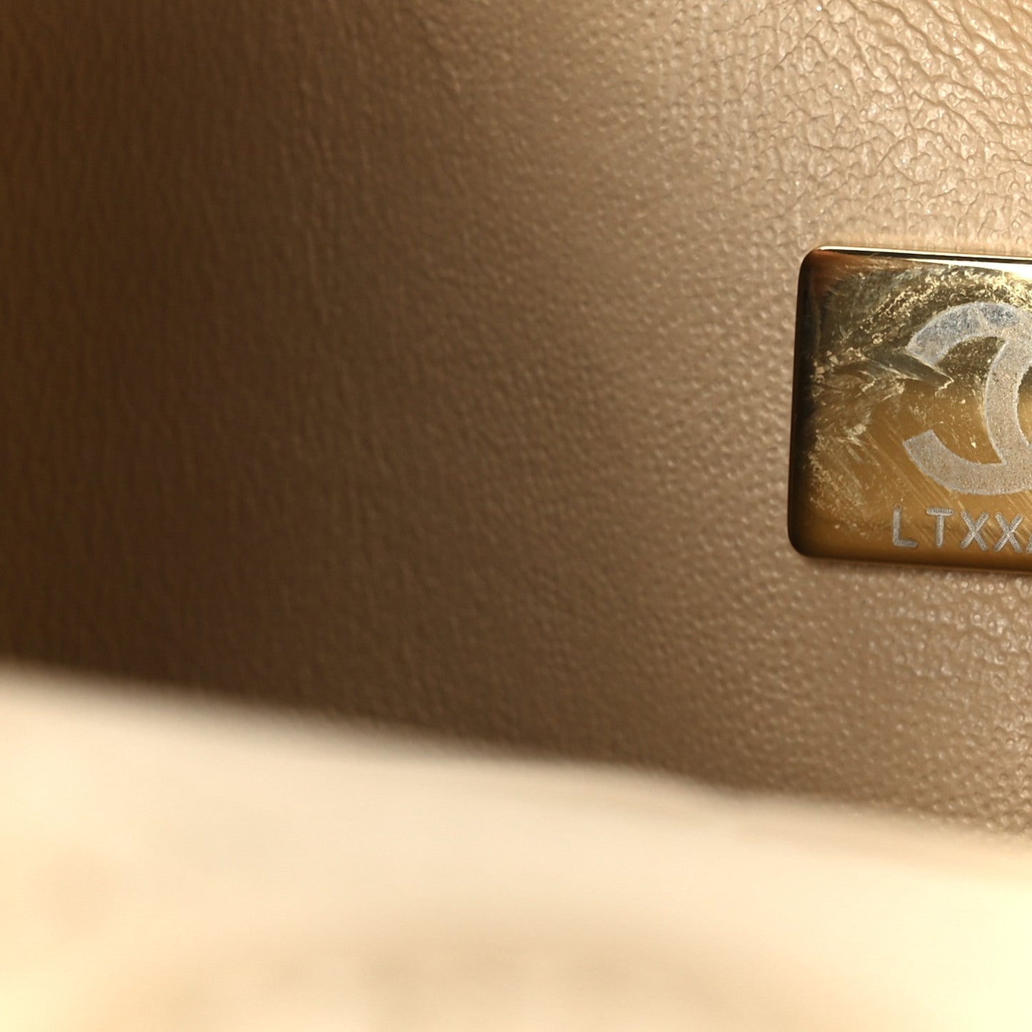 Caviar Quilted Small Double Flap Beige