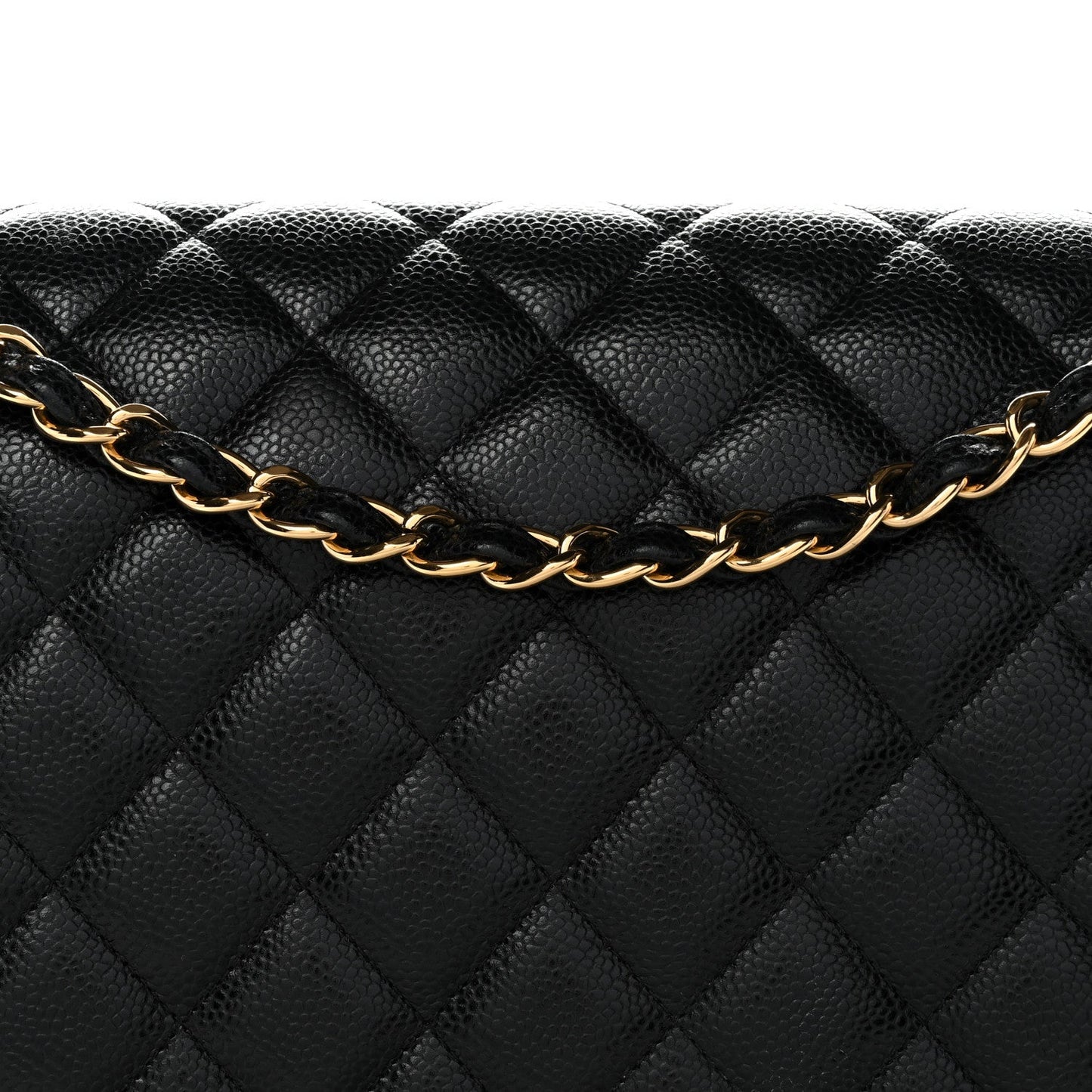 Caviar Quilted Maxi Double Flap Black