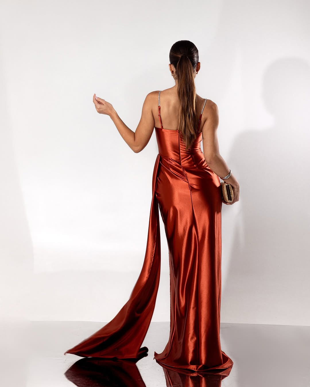 Sleeveless Spaghetti Strap Sweetheart Long Prom Dress