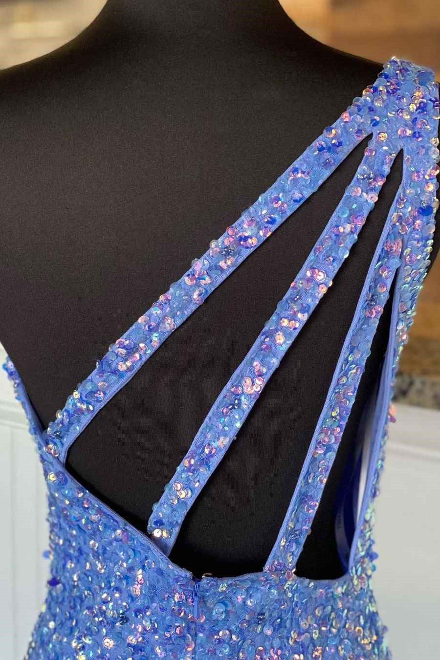 Amazing Sleeveless Mermaid Prom Dress One Shoulder With Slit