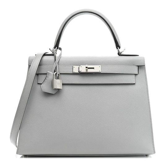 Epsom Kelly Sellier 28 Bleu Glacier