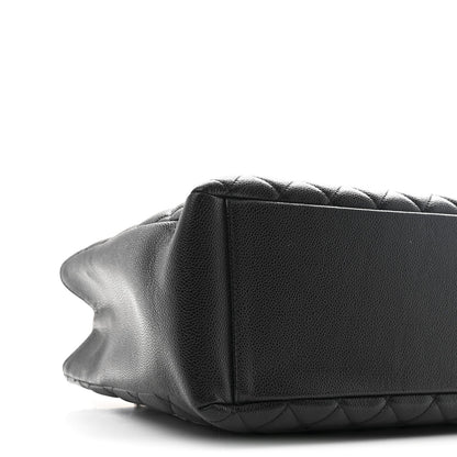 Caviar Quilted Grand Shopping Tote GST Black