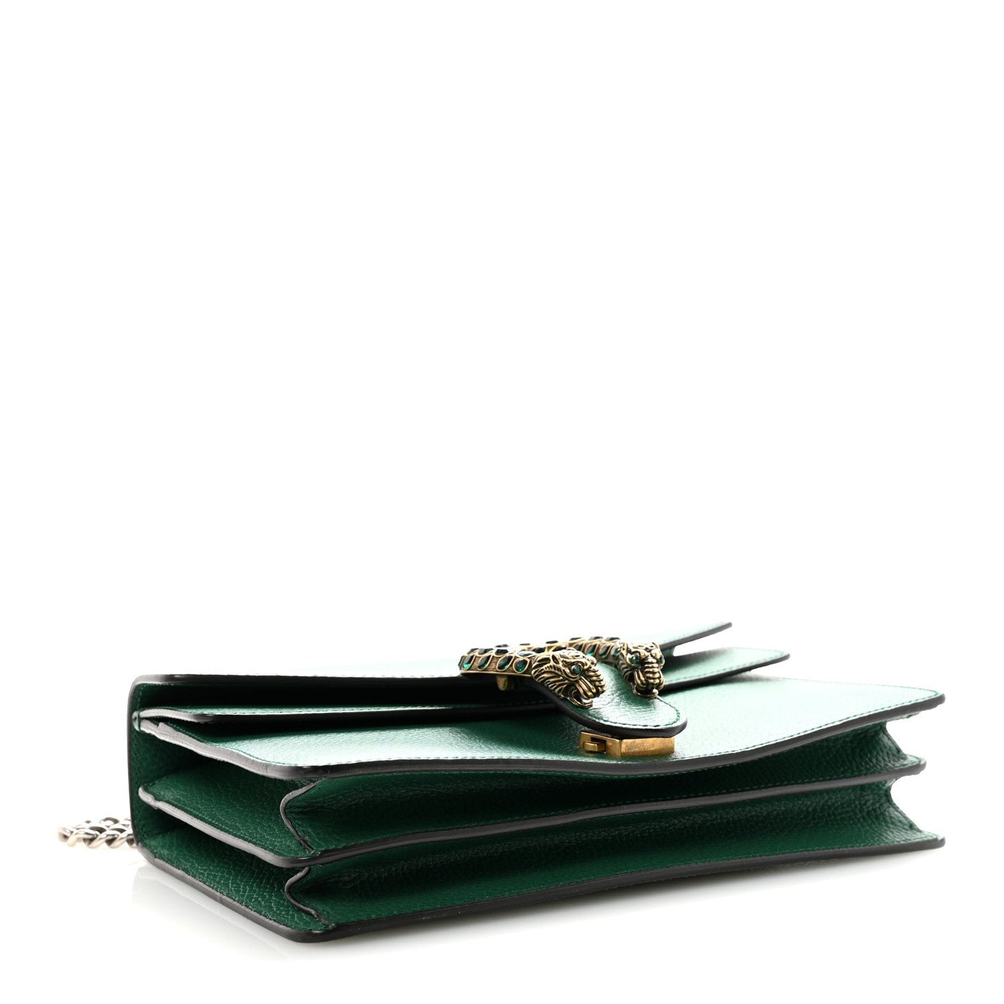 Pebbled Calfskin Small Dionysus Shoulder Bag Emerald