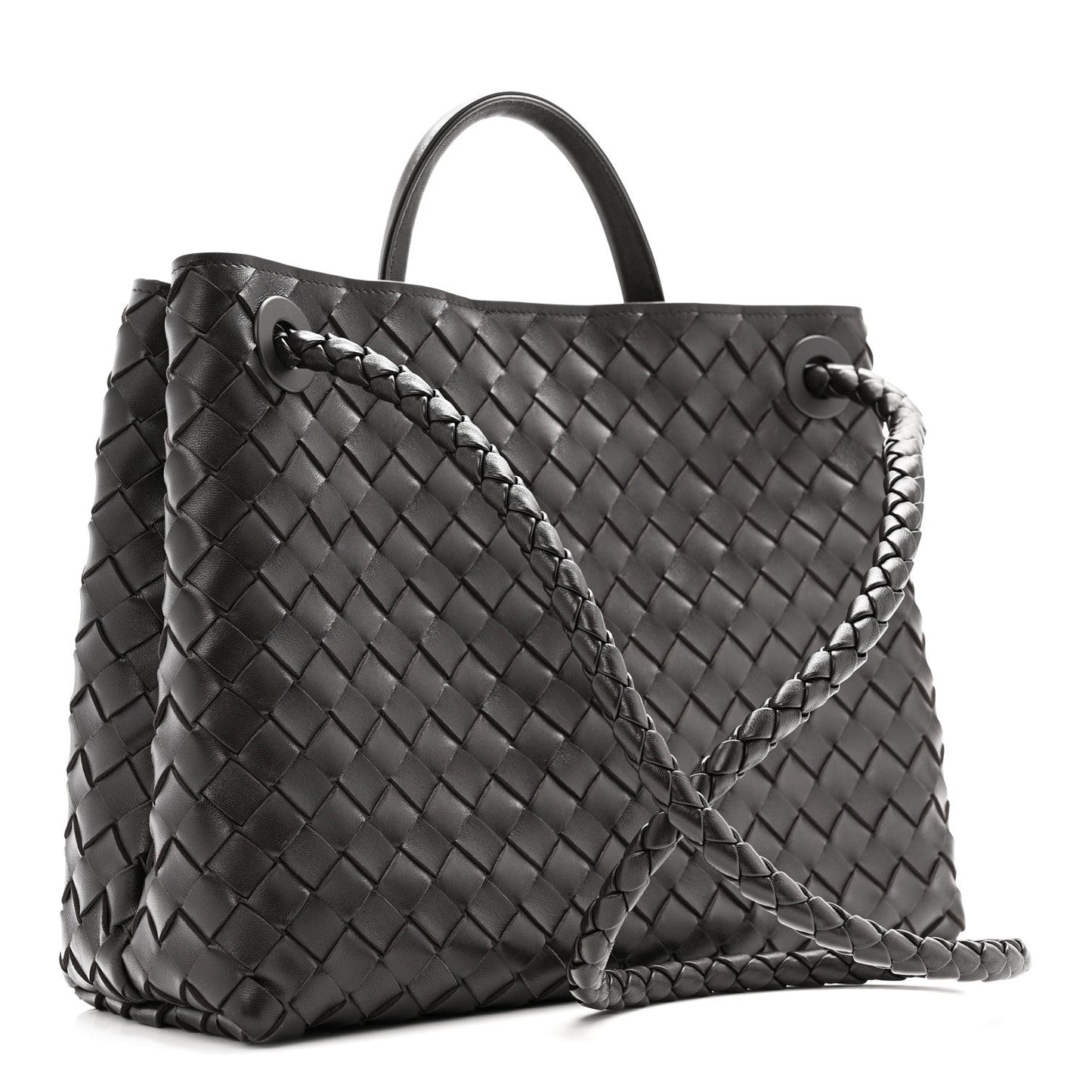 Nappa Intrecciato Medium Andiamo Shoulder Bag Fondant