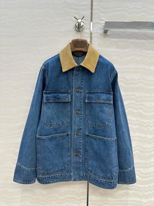 LP 25 Jacket Blue Cotton Denim Fabric 295351