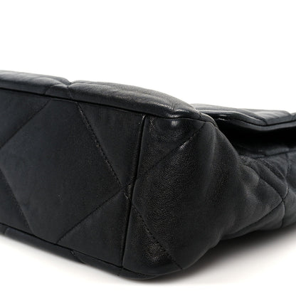 Goatskin Quilted Large Chanel 19 Flap Black