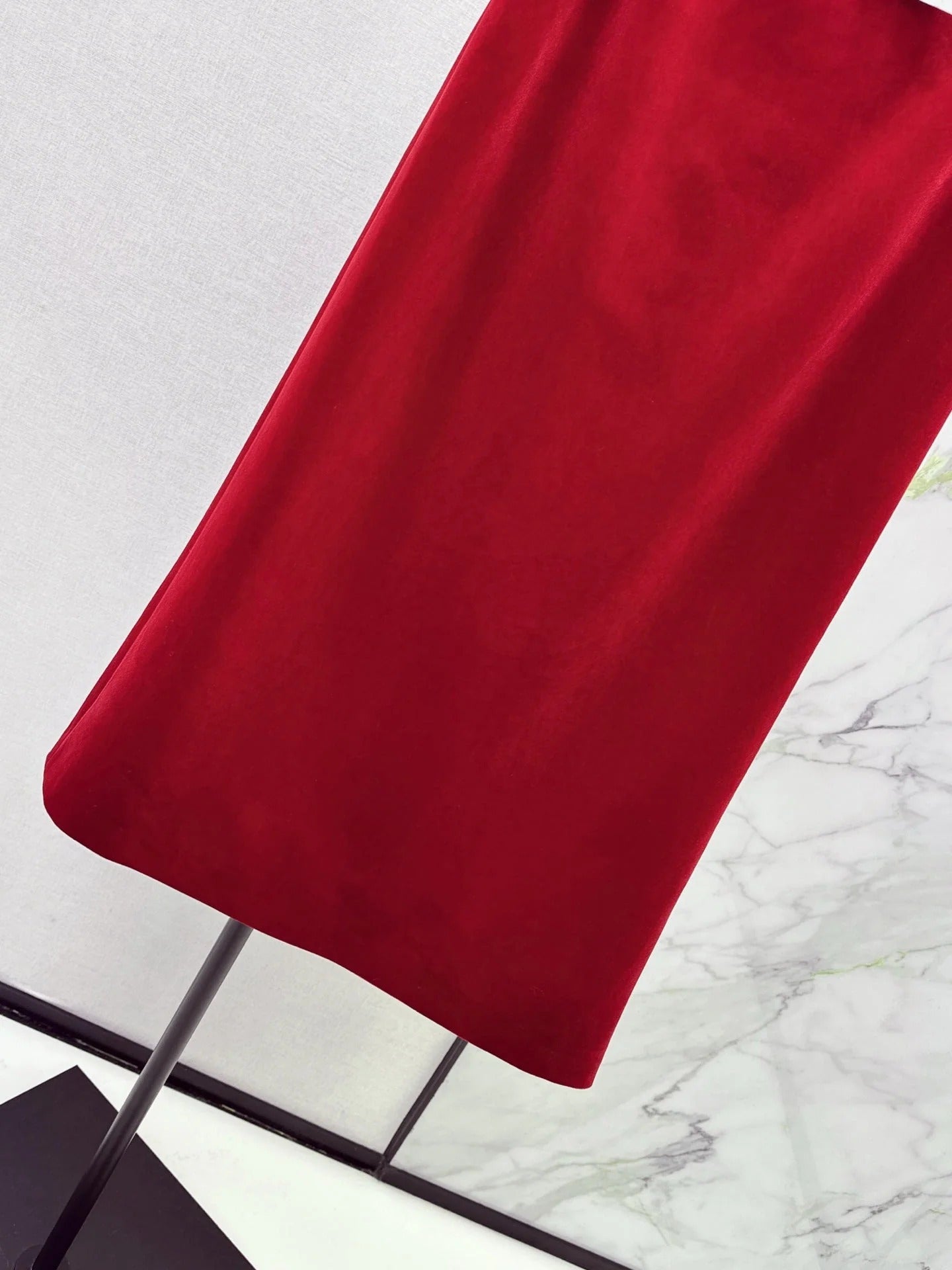 DIOR 25S LONG VELVET MIDI SKIRT 521