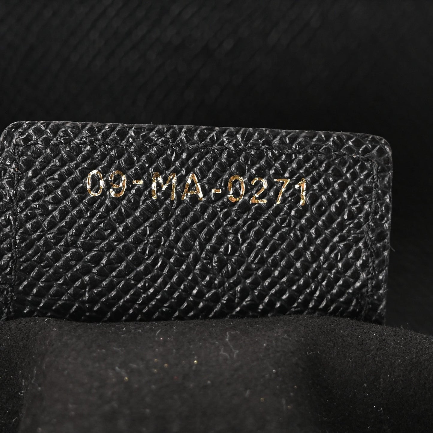 Grained Calfskin Saddle Bag Black