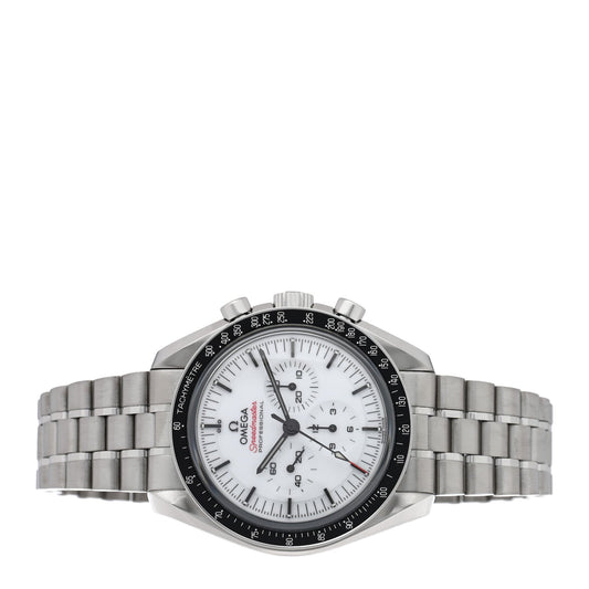 Stainless Steel 42mm Speedmaster Moonwatch Professional Chronograph Manual Winding Watch White 310.30.42.50.04.001