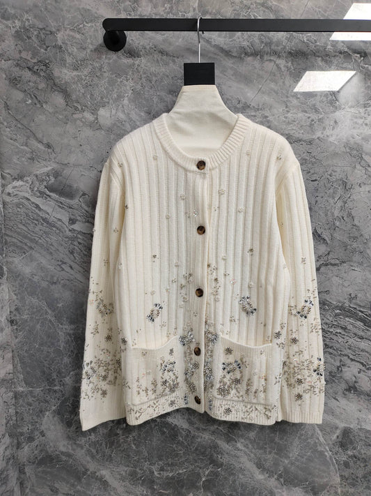 Gucci Cardigan Cream Wool Cashmere 289092