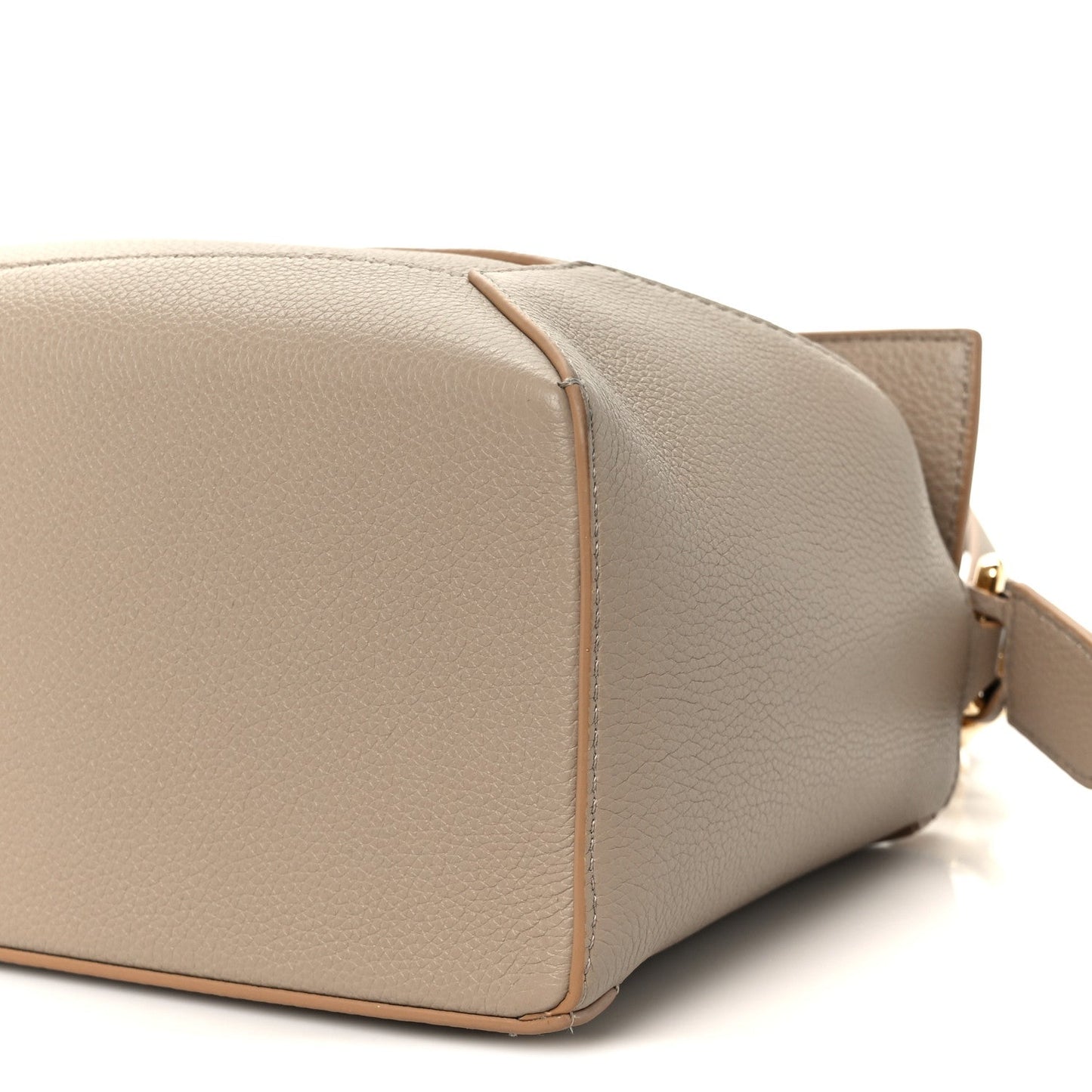 Grained Calfskin Small Puzzle Edge Bag Sand