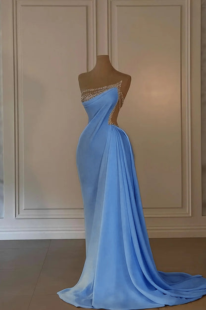 Fabulous Daffodil Asymmetric Sleeveless Ruched Patchwork Evening Dress