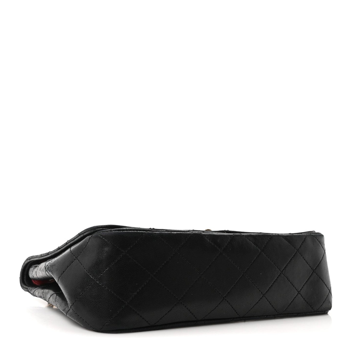 Lambskin Quilted Small Single Flap Black