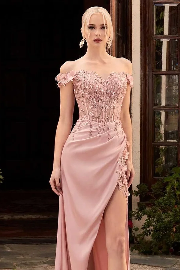 Pink Sleeveless Strapless Sweetheart Mermaid Beads Embroidery Prom Dress
