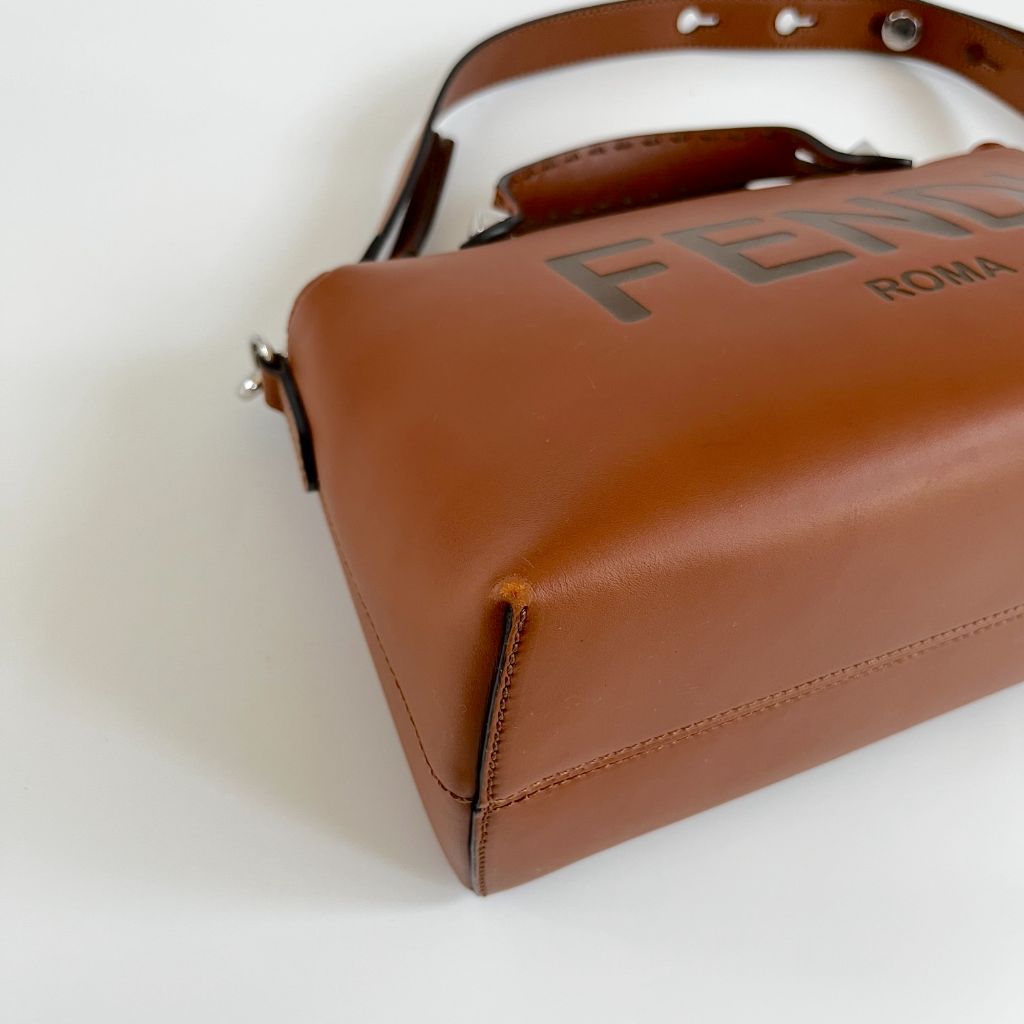 Fendi Tan By The Way Mini Bag With Logo