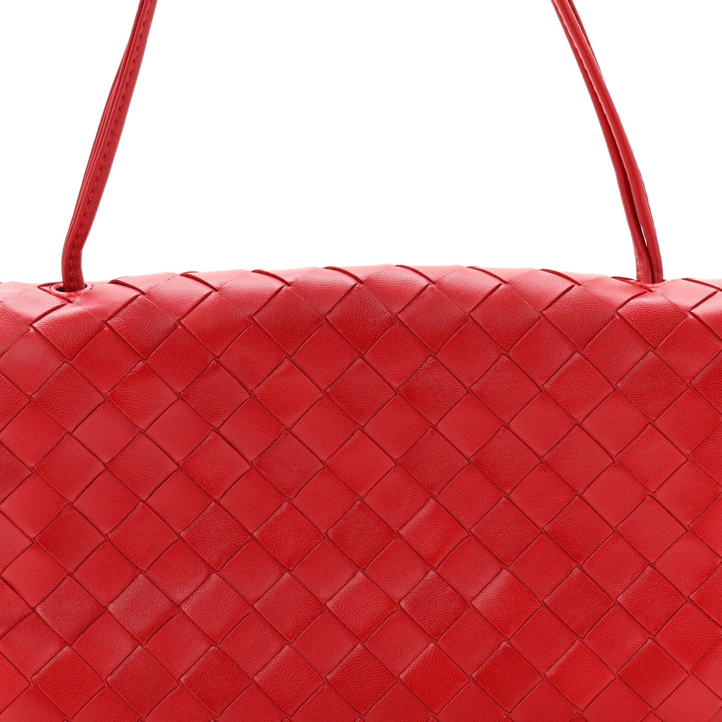 Nappa Intrecciato Trio Pouch On Strap Red