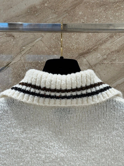 CHANEL 25S CASHMERE HALF-ZIP T-SHIRT 318