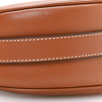 Smooth Calfskin Medium Strap Ava Shoulder Bag Tan