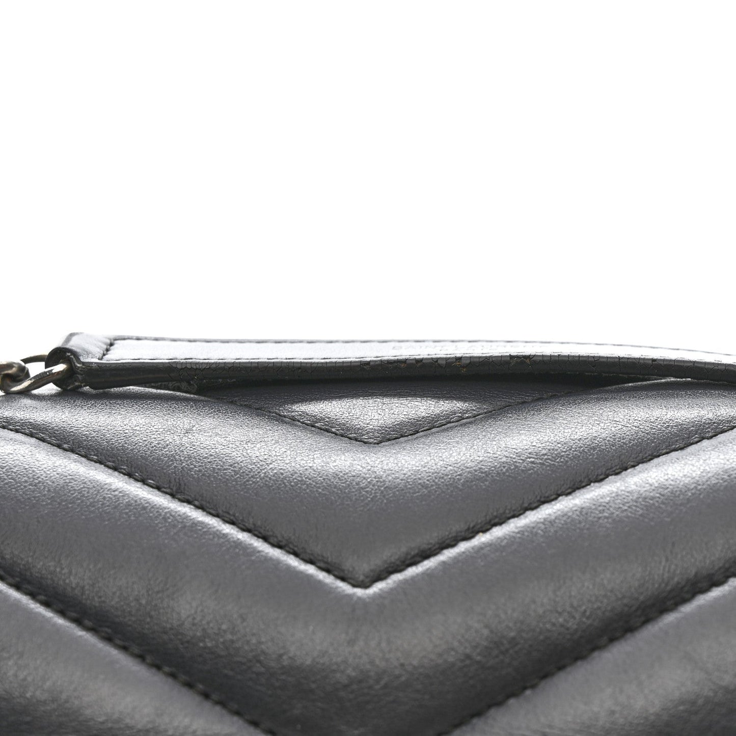 Calfskin Y Quilted Monogram Medium Loulou Chain Satchel Storm