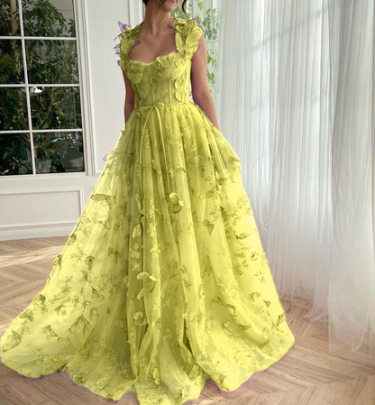 Butterfly Purple Prom Gown, Elegant Long Prom Dresses      fg3363