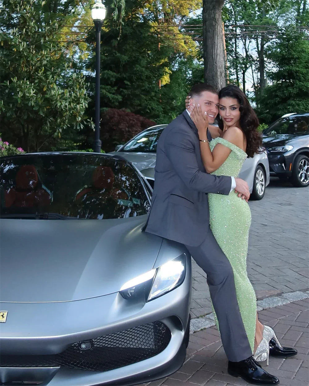 Green Elegant Long Party Dress Prom Dress New Arrive Mermaid Evening Dress   fg8020