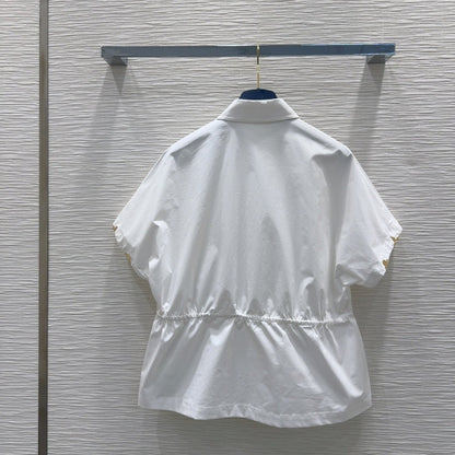 LV 25 T-shirt White Light Blue Cotton
