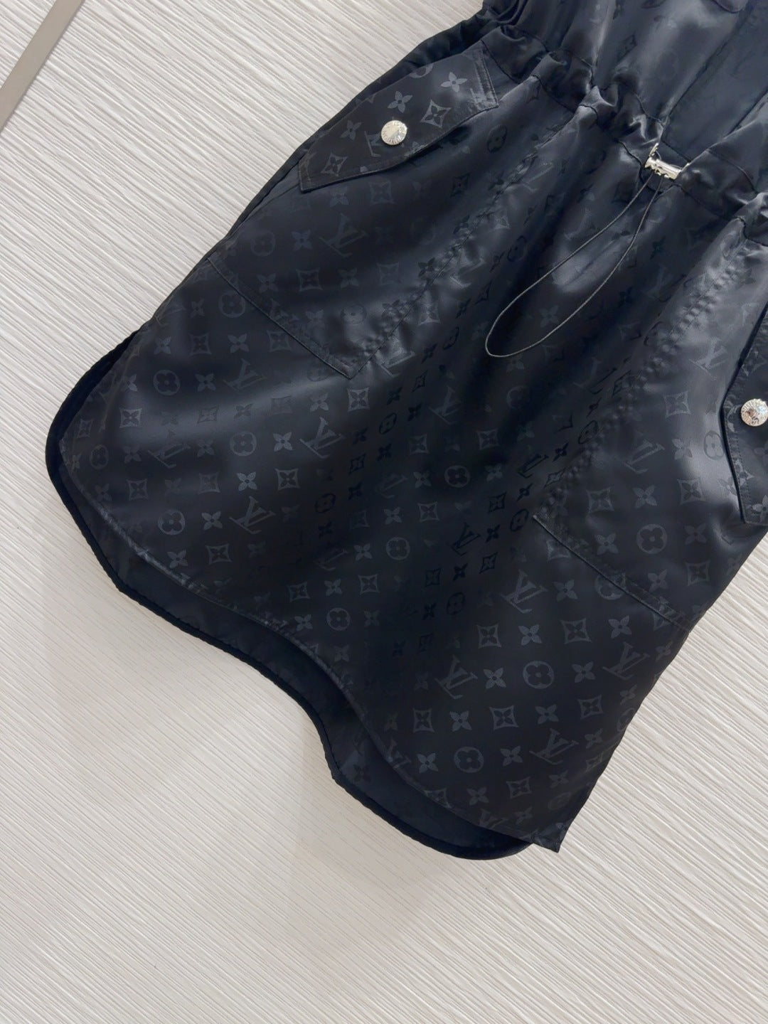 LV 25 Elastic Waist Dress Black Polyester