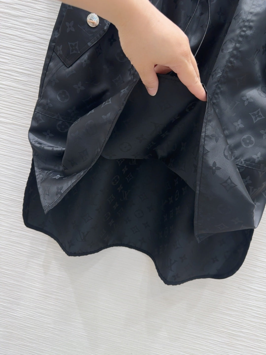 LV 25 Elastic Waist Dress Black Polyester