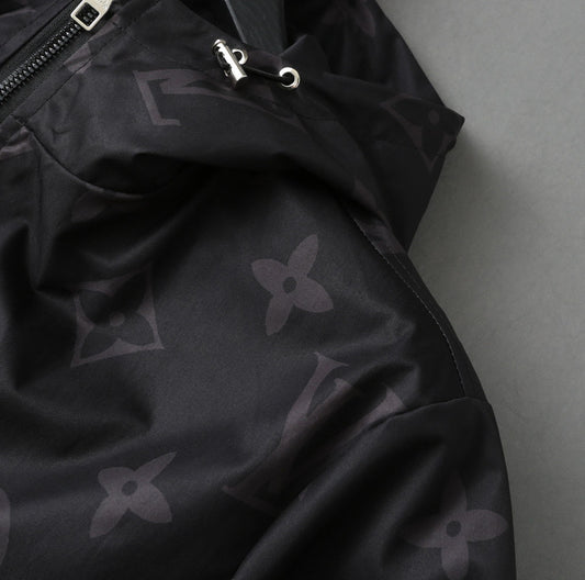 LV BLACK MONOGRAM HOODED JACKET 238975