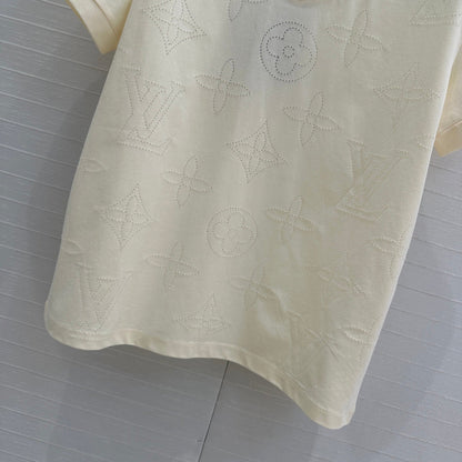 LV Classic V-neck T-Shirt White Cotton